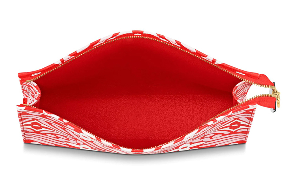 LOUIS VUITTON Coated Canvas Clutch Toiletry Bag, Toiletry Bag Women"s Red