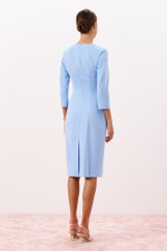 51690 Платье женское (голубой меланж)