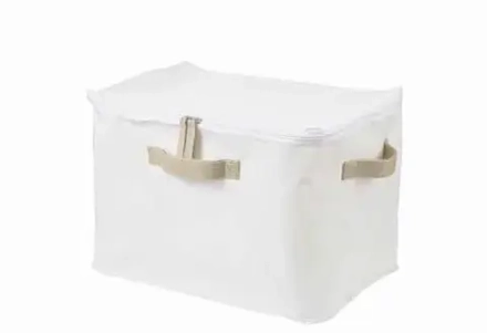 "Linen White" Кофр для хранения с застежкой-молнией 27х27х19см