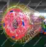 Аттракцион Водный роллер (Гидророллер) "Розово-оранжевый" ПВХ 2,2*2*2