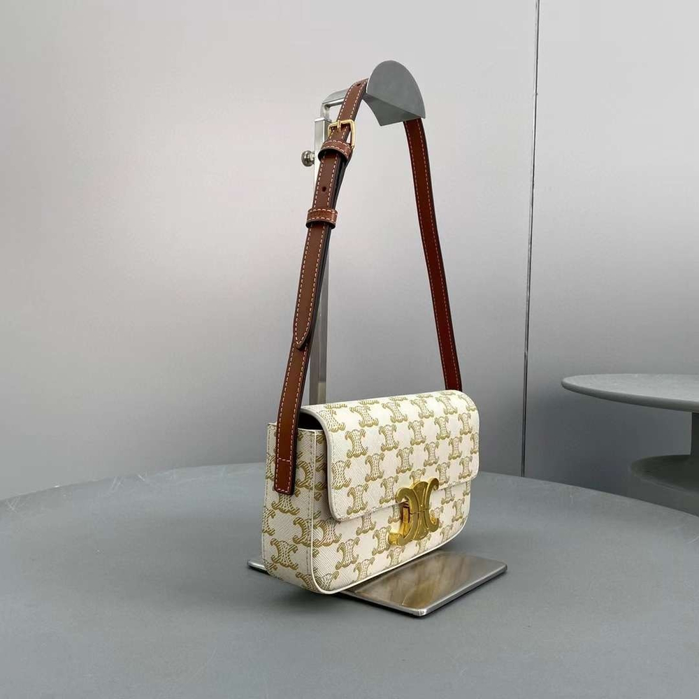 Celine Triomphe Shoulder Bag in Triomphe Canvas