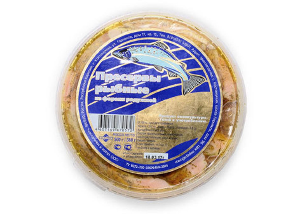 Пресервы из форели радужной в масле, 380г