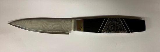 Кухонный нож Santa Fe SF/DJS31 с клинком из стали Damascus, рукоять дерево