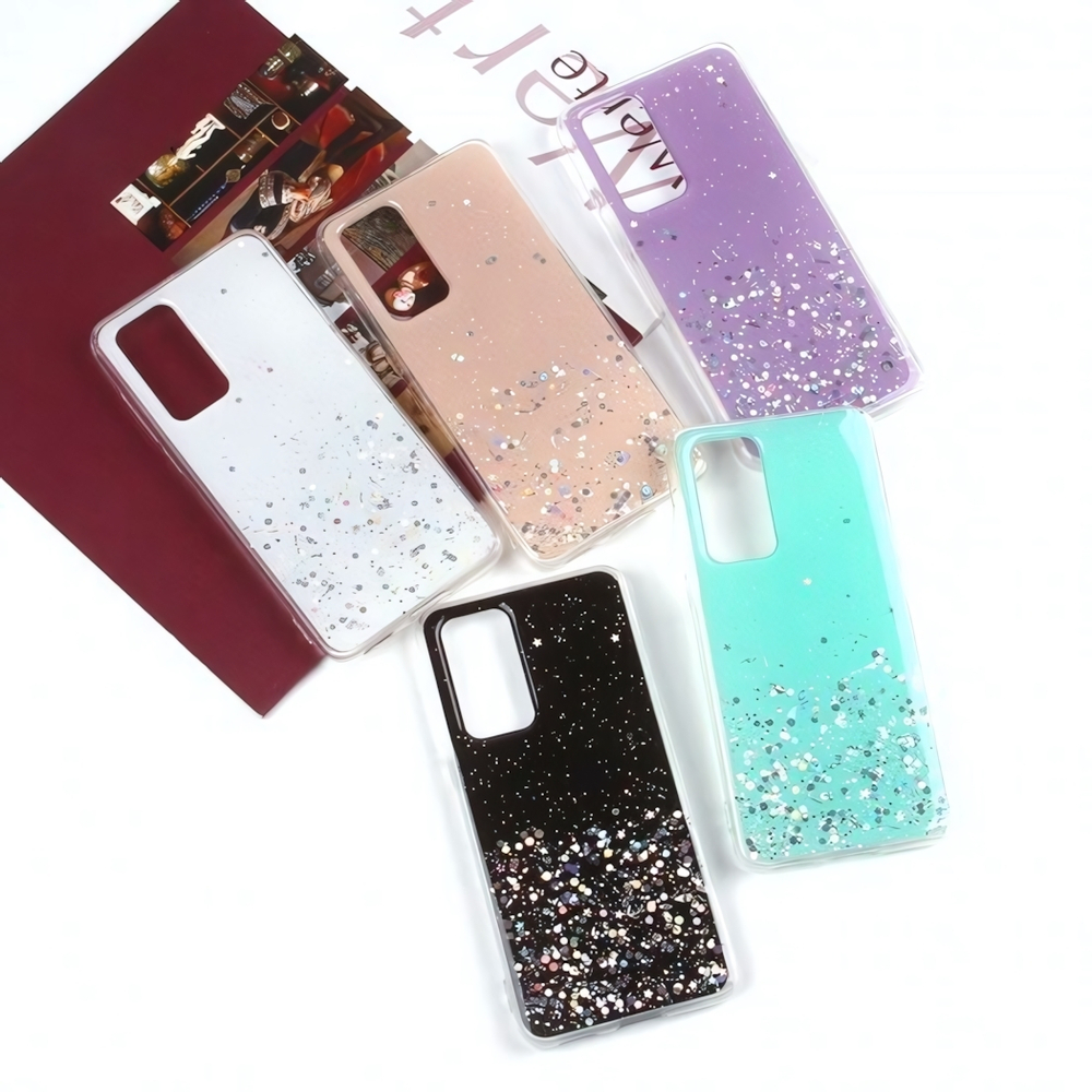 Чехол ТПУ с блестками для Huawei P40, 011057 Черный