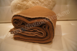Одеяло тканое из 100% верблюжьей шерсти Gobi - 180x200  (шерстяное) (Арт.  B00cl01) - камел/бежевое (2-х стороннее)