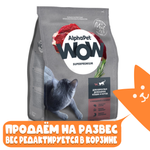 Сухой корм для взрослых кошек с говядиной и печенью, AlphaPet WOW Superpremium РАЗВЕСНОЙ