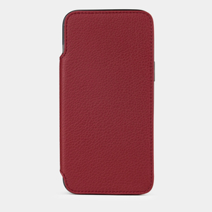 Чехол кожаный Benoit для iPhone 12 Pro Max вишневого цвета