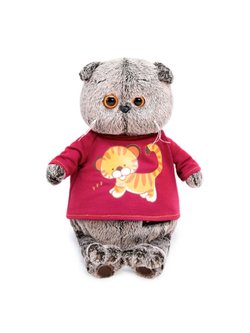 Мягкая игрушка Басик в футболке с принтом (Тигренок) 19см