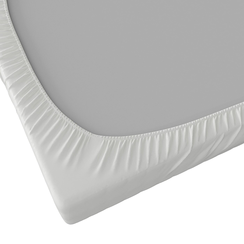 IKEA BRUKSVARA  (ИКЕА БРУКСВАРА)  -  Простыня на резинке, белая, 140x200 см