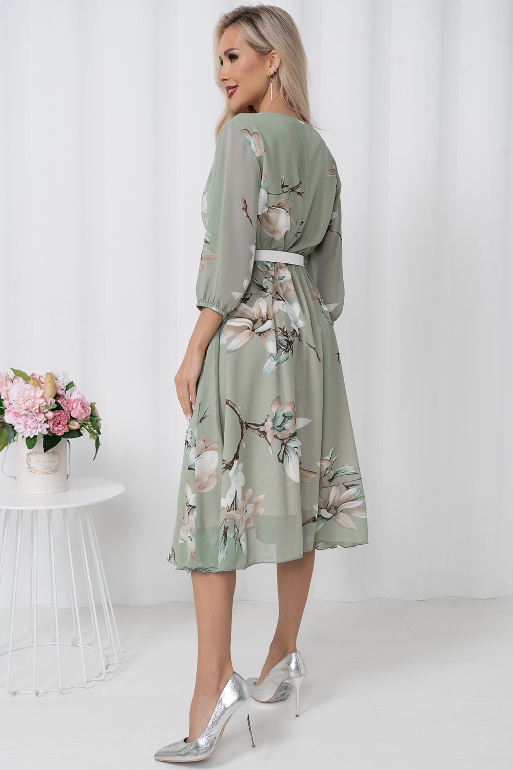 Платье Эрин (оливковое) Р11-1216/3 Nikol (Акция)