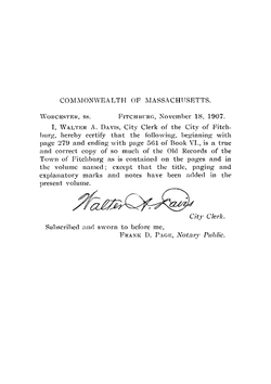 The old records of the town of Fitchburg, Massachusetts. Vol. 7 | Walter Alonzo Davis