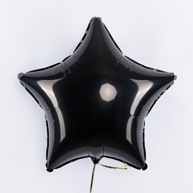 F Шар Звезда 18'' / 46 см, Черный (БГ-15)