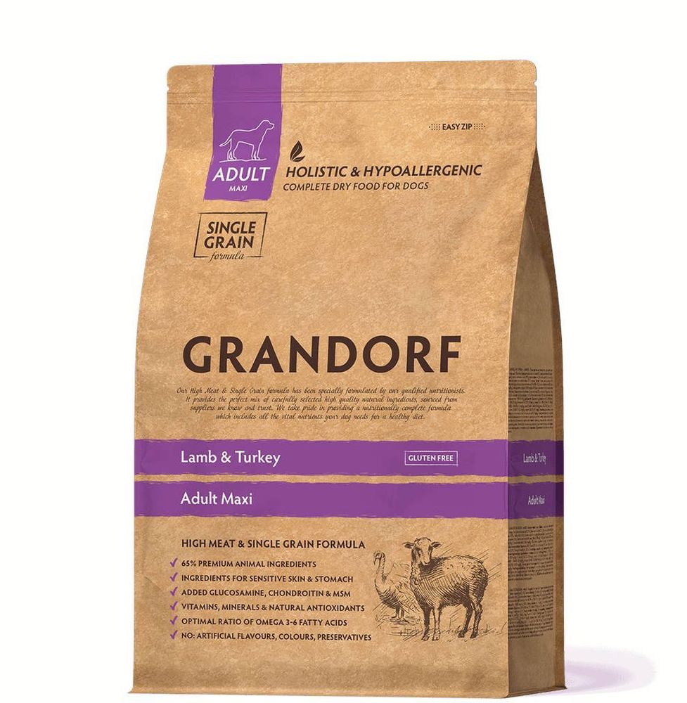 GRANDORF DOG Lamb&amp;Rice MAXI (ягнёнок с рисом для собак крупных пород)  3 кг.