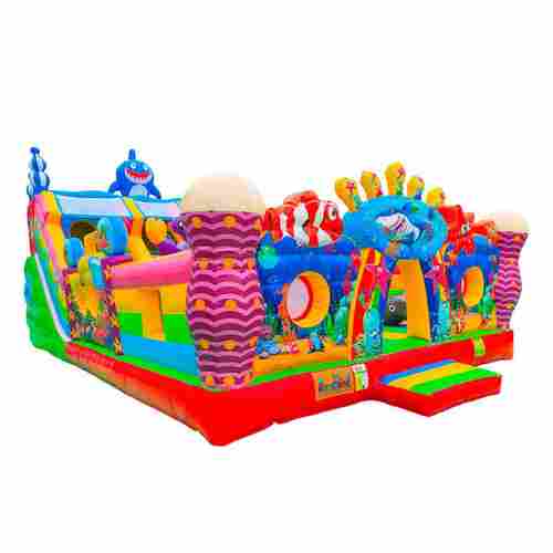 Коммерческий надувной батут с горкой «В гостях у моря 3»  10*6*6,1 м.