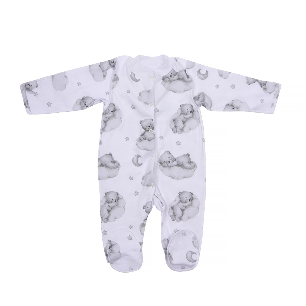 Комбинезон для сна с мишками на облачке