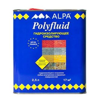 Alpa Polyfluid проникающая гидроизоляция 2.5 л