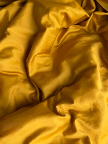 Комплект постельного белья из премиального сатина горчичного цвета из коллекции essential, 150х200 см