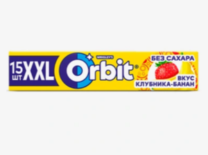 Резинка жевательная Orbit Клубника-банан XXL, 20,4 г