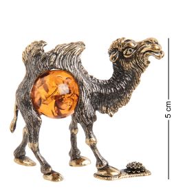 Народные промыслы AM- 236 Фигурка «Верблюд» (латунь, янтарь)