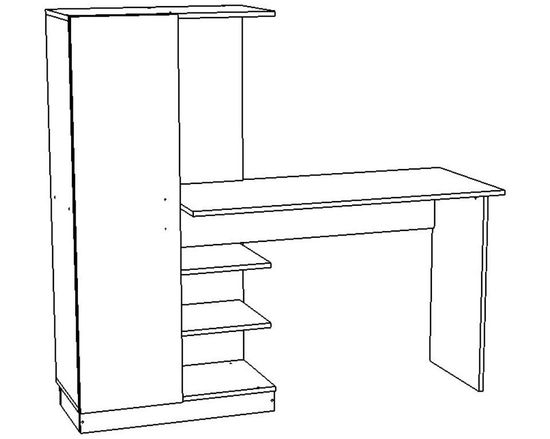 Стол письменный МАЛЬТА левый