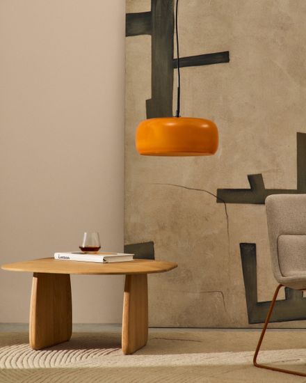 Подвесной светильник Reig из оранжевого стекла Ø 38 см