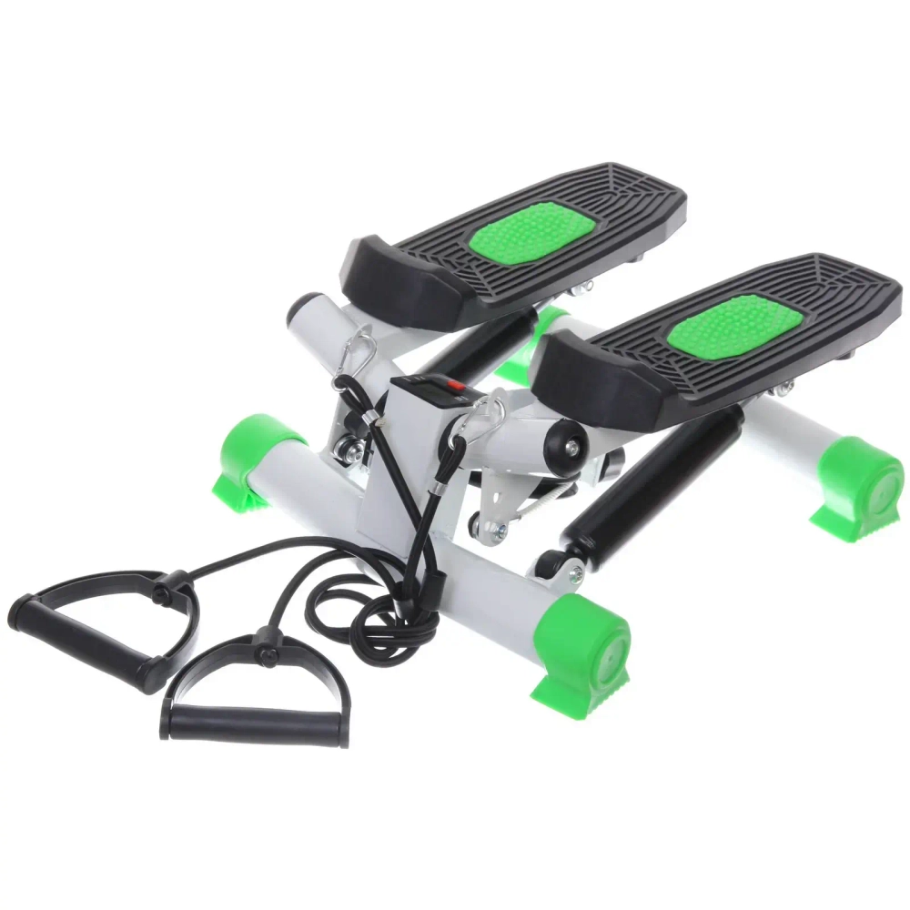 Мини-степпер поворотный с эспандерами MSR-1100, зеленый