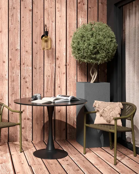 Уличный плетеный стул Syna зелёный