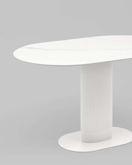 Стол обеденный Must 130х80 см, белая керамика