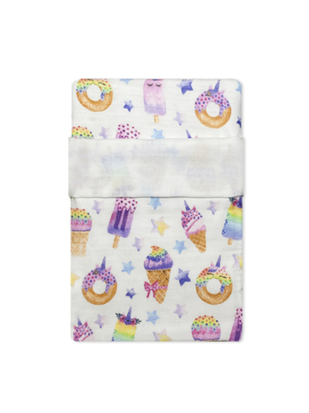 Плед (чехол на одеяло) муслиновый 4-х слойный Радужные сладости 110*140 RinaAmari