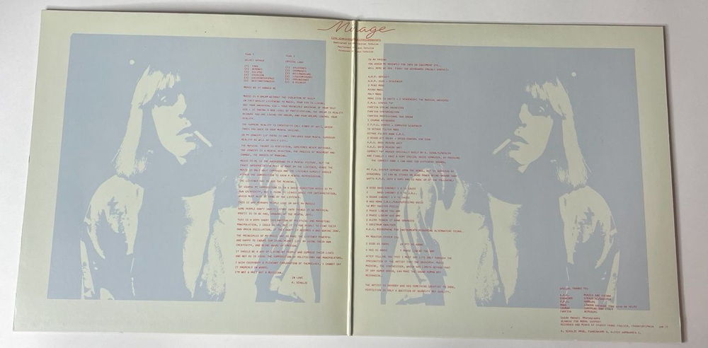 Винтажная виниловая пластинка LP Klaus Schulze Mirage (France 1977)