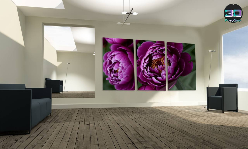 Яркие пионы