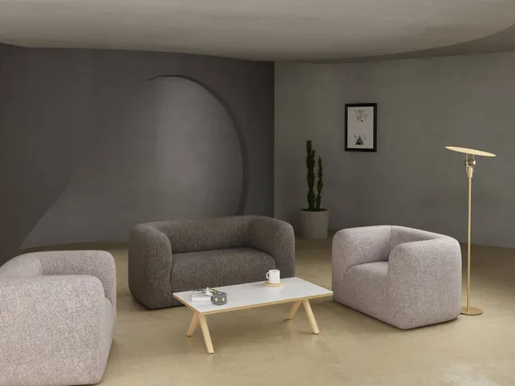 Двухместный диван Blomma 160 см, серый