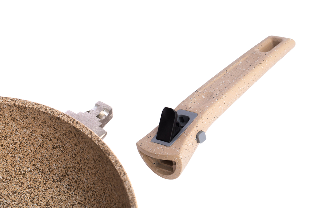 Сковорода 24 см Песочный со съемной ручкой