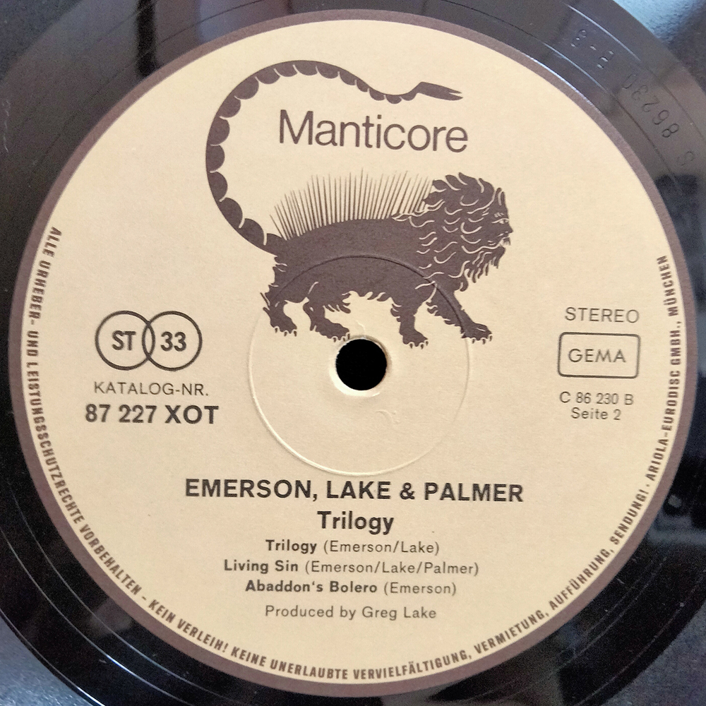 Emerson, Lake & Palmer / Trilogy (LP)