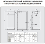 Газовый напольный котел Ferroli TORINO 10 со стальным теплообменником