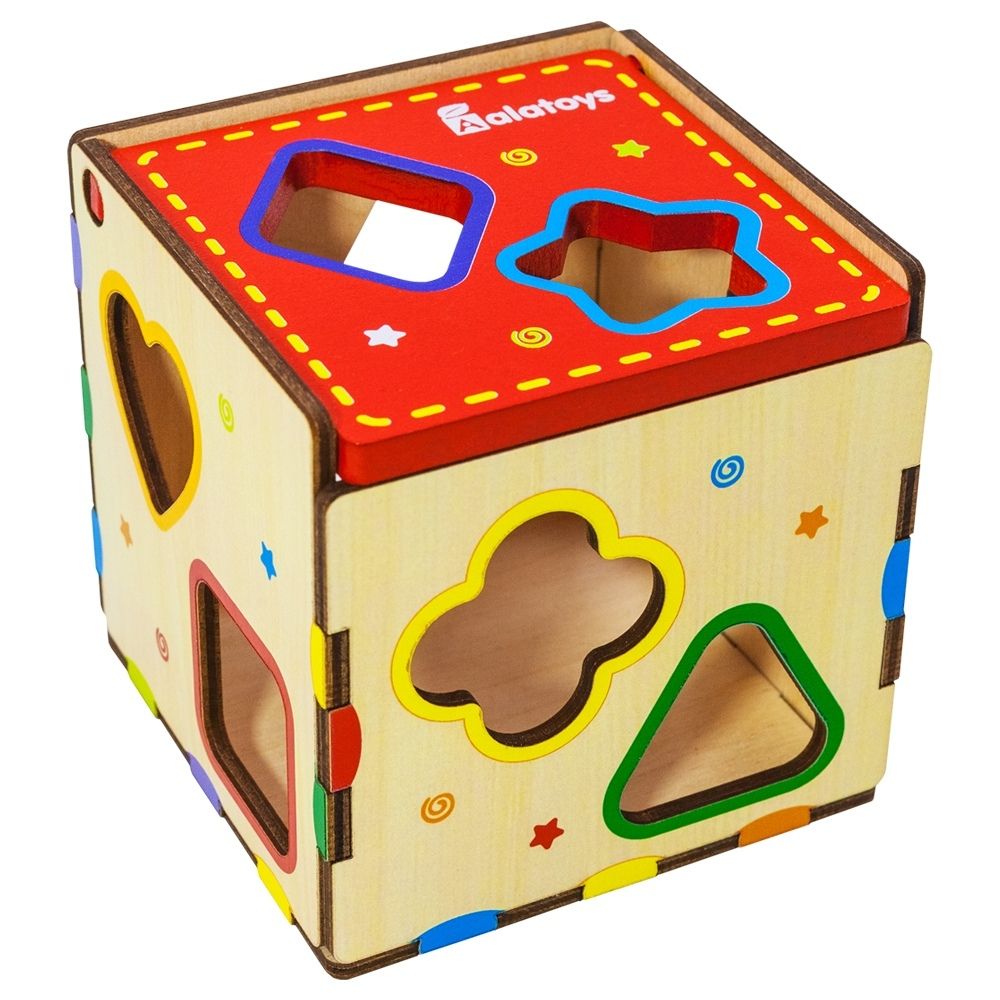 Сортер Куб, развивающая игрушка для детей, обучающая игра из дерева