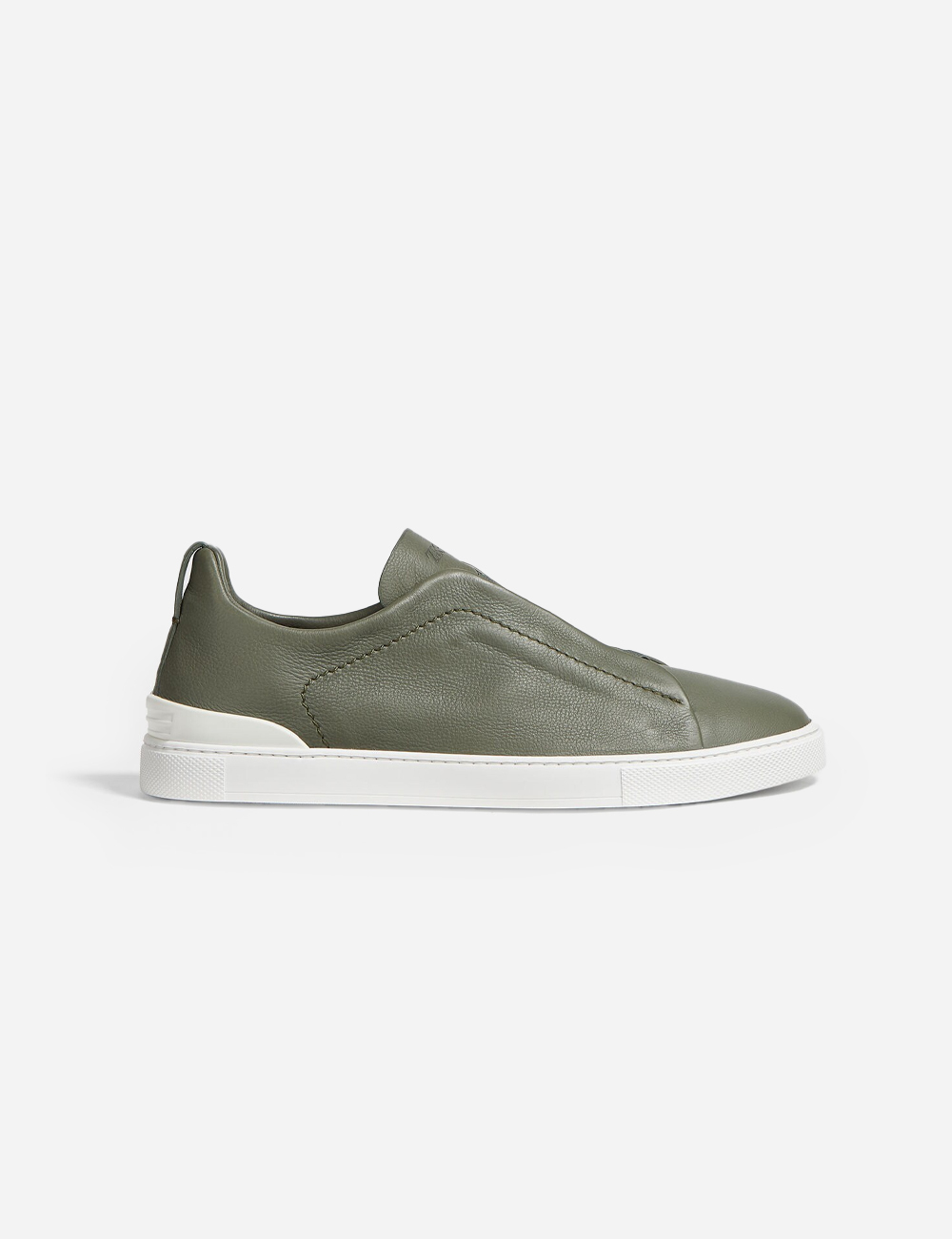 Zegna Stitch Secondskin Sneakers Light Army Green