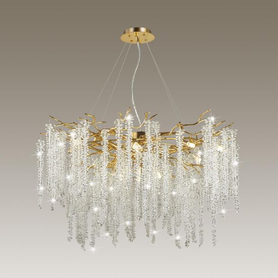 5005/14 HALL ODL23 639 золотой/прозрачный металл/хрусталь Люстра G9 14*40W BANCHE