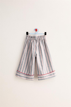 ZARA TIMELESS - БРЮКИ WIDE LEG В ПОЛОСКУ, СИНИЙ