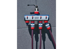 Распределитель потоков 4-х канальный премиум с переходниками для крана 3/4”и 1” HF 004 Garden Elitech 206028