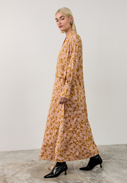 Платье макси цветок