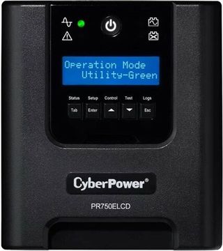 Источники бесперебойного питания (UPS, ИБП) CyberPower Источник бесперебойного питания CyberPower PR750ELCD Line-Interactive 750VA/675W USB/RS-232/EPO/SNMPslot (6 IEC С13)