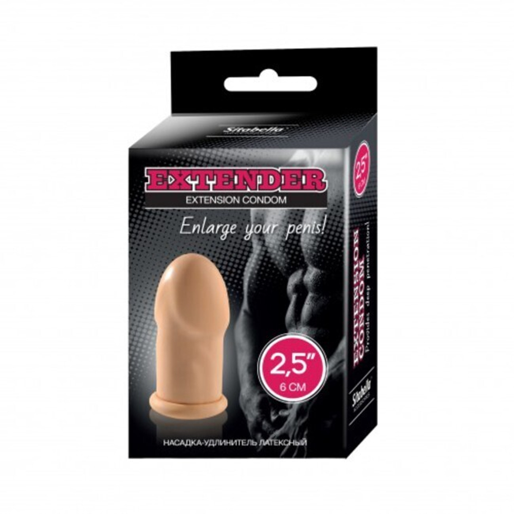 Удлиняющая пенис насадка Extender (6 см , телесный) (Цвет: телесный)