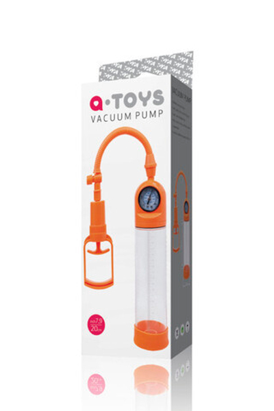 Оранжевая вакуумная помпа с манометром Vacuum Pump TOYFA A-TOYS (Цвет: Оранжевый)