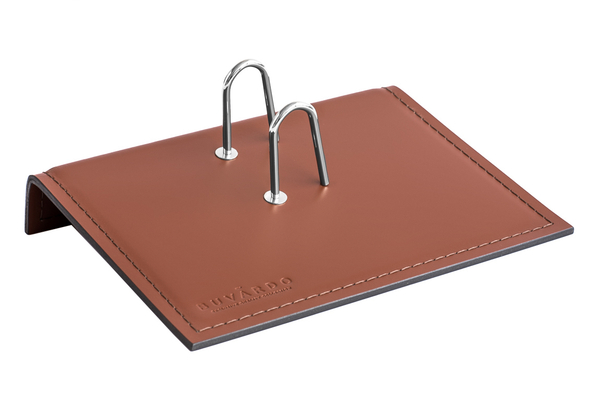 Подставка для перекидного календаря кожаная цвет каштан