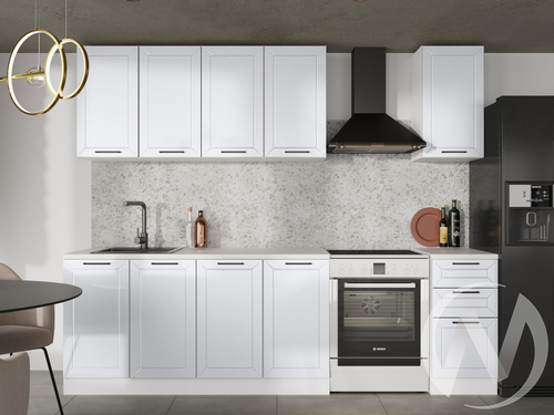 Кухня Даллас 2;0 (белый матовый)