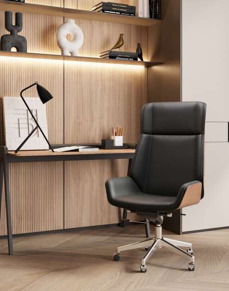 Кресло руководителя TopChairs Crown SN черный