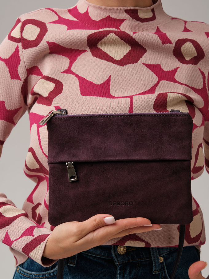 Замшевая сумка Deboro 3017 сливовый