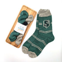 Носочная пряжа, цвет "Слизерин"