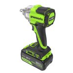 Гайковерт ударный акк. Greenworks IW5500, 24V, б/щет, 1/2'', 500Нм, 3 режима, 1х5Ач,ЗУ,кор (3805007CUG)